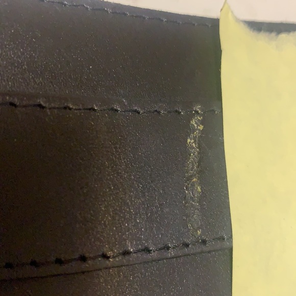 CUIR VERITABLE 35”. MADE IN FRANCE  BLACK LEA.BELT - Picture 12 of 13